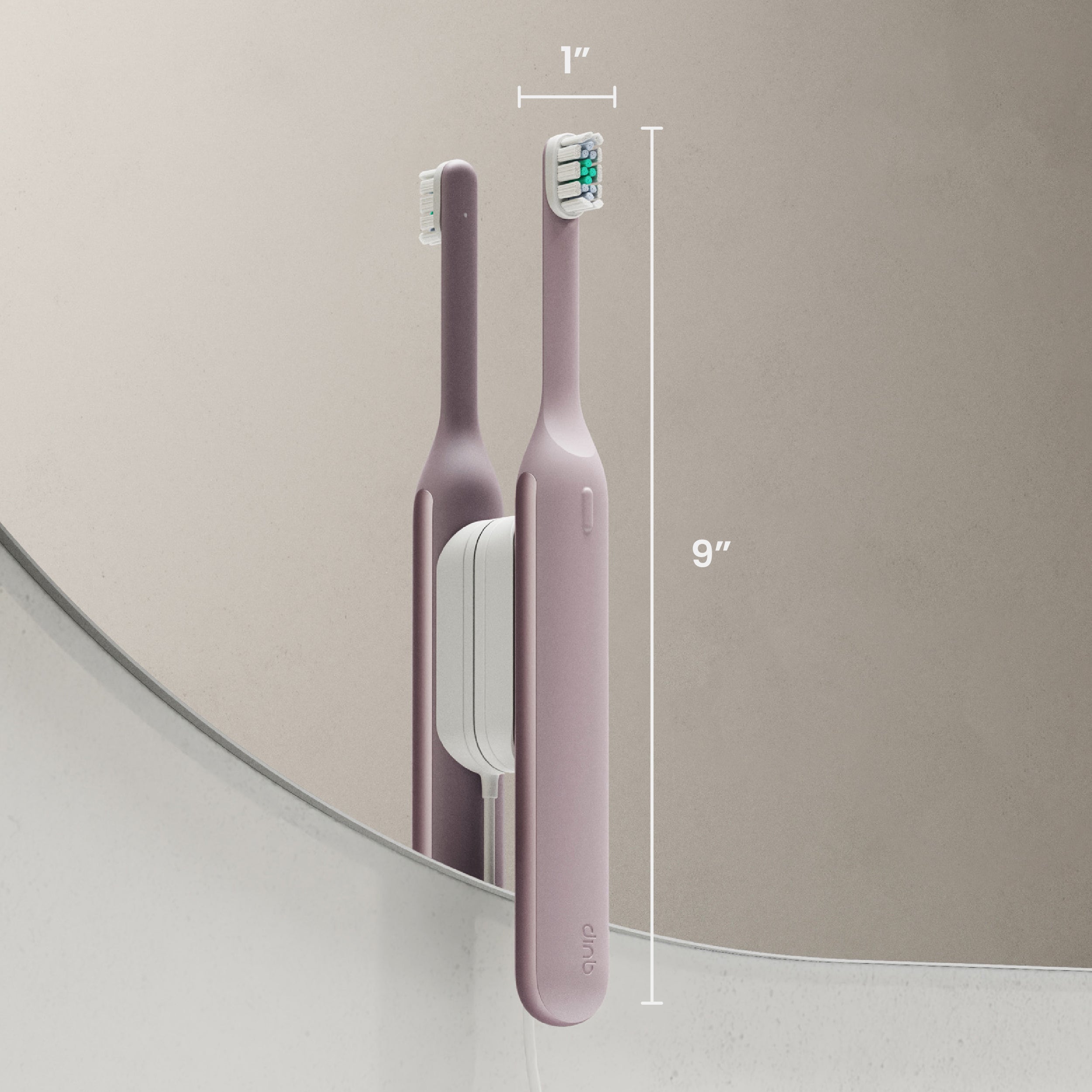 stone ultra smart sonic toothbrush 9 inches tall and 1 inch wide