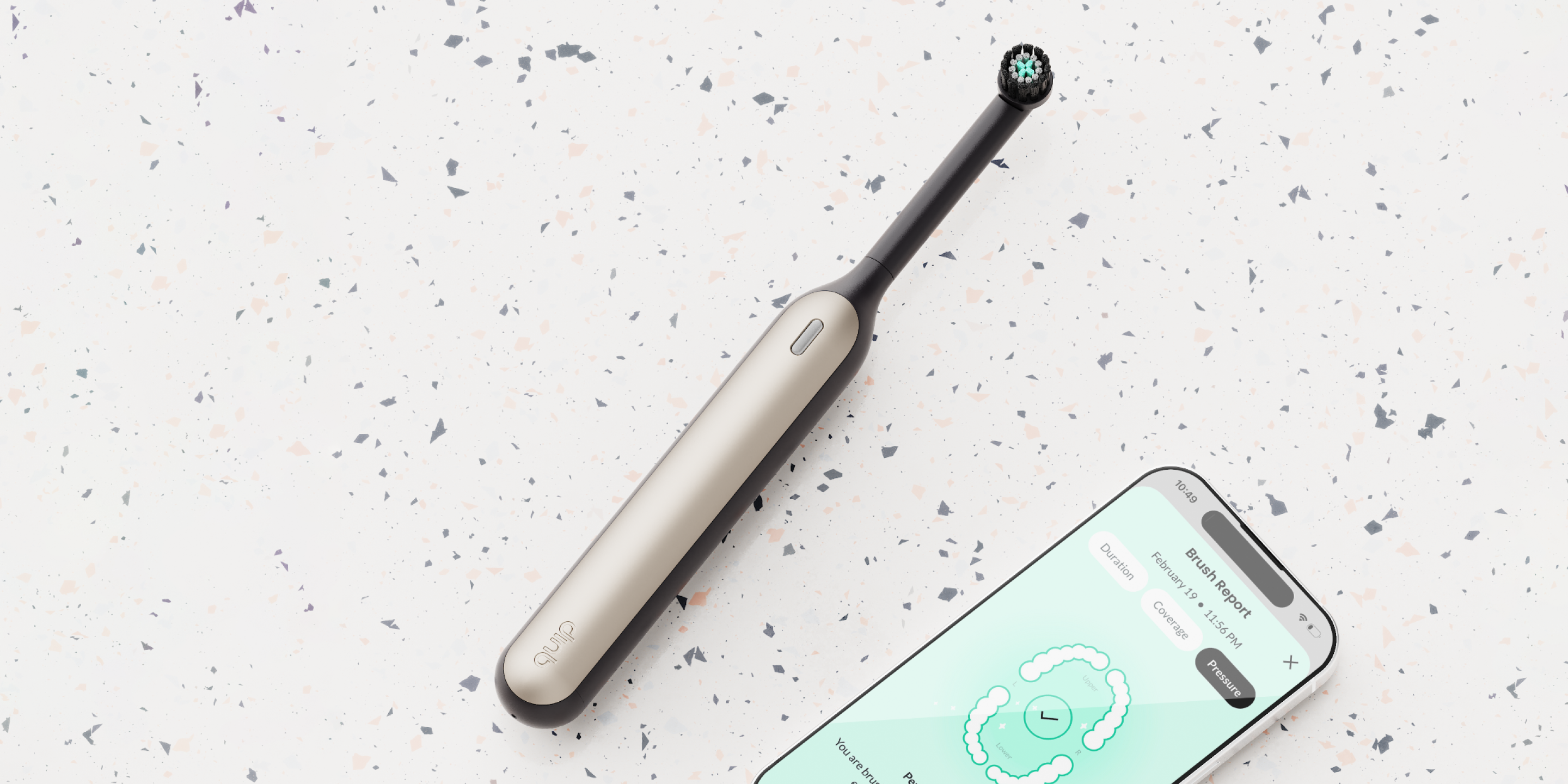 quip Rev Smart Oscillating Electric Toothbrush | Features & app tracking