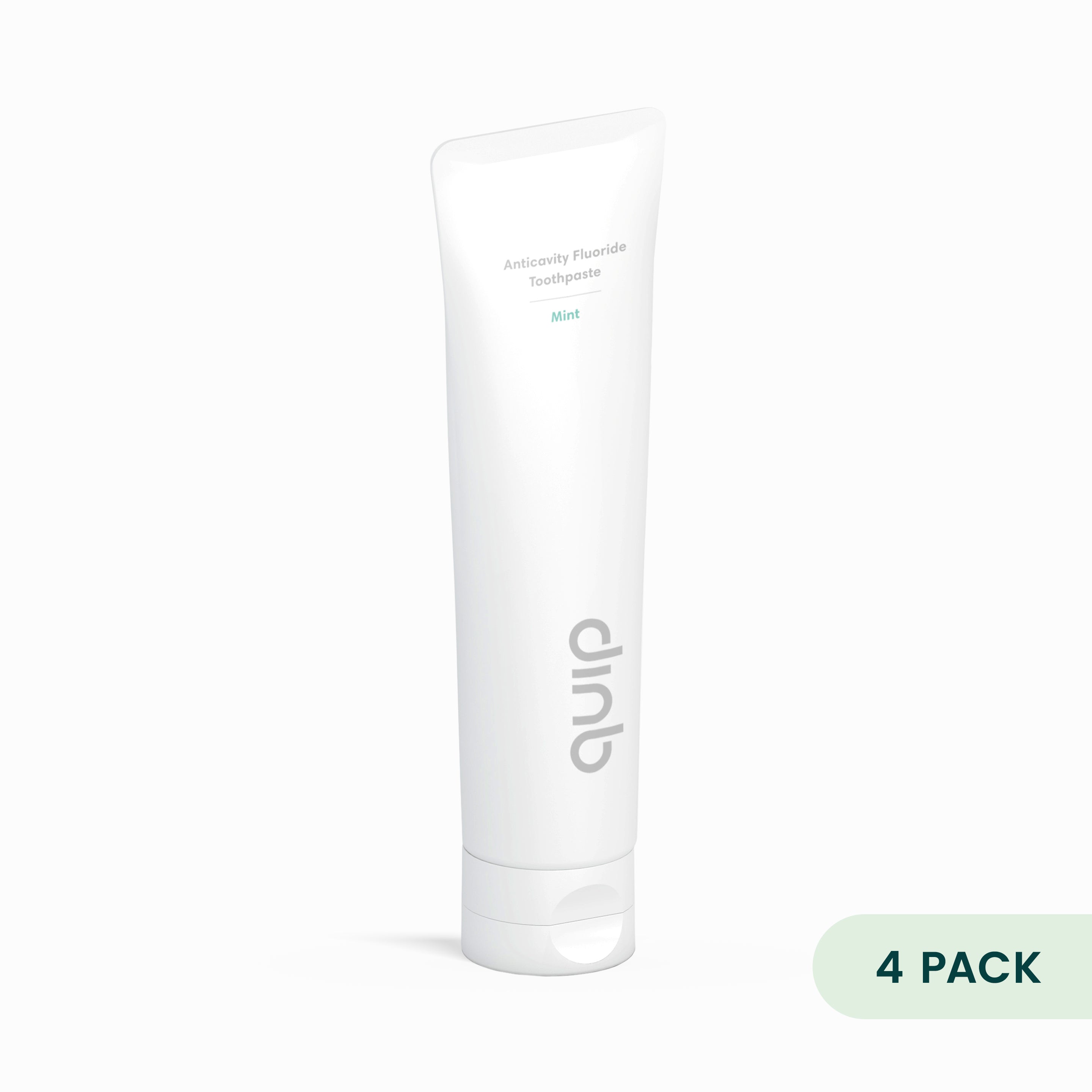 White tube of quinb toothpaste on a white background with '4 Pack' label.