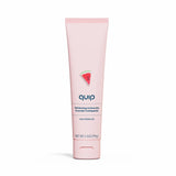 Pink toothpaste tube with watermelon flavor label on a white background
