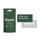 Quip Rapid teeth whitening strips packaging with a promotional tagline on a white background